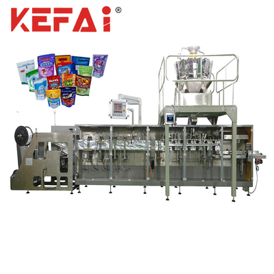 Horizontal KEFAI Atomatic Food Candy Nut Cookie Stand Up Pouch Forming Sealing And Filling Packing Machine